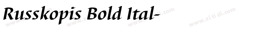 Russkopis Bold Ital字体转换
